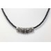Necklace Unisex Silver Sterling 925 Women Men Leather Chain Handmade Gift C816